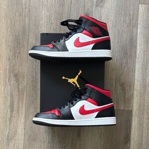 Nike High Top Sneakers - Black, Red, White